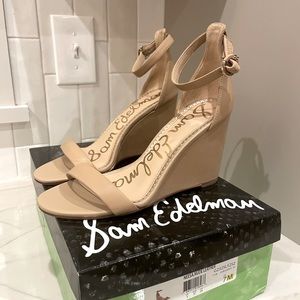 Sam Edelman Neesa Size 7 Nude Wedge